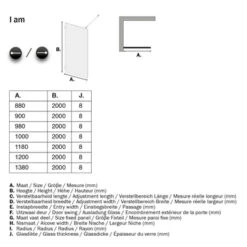 Sealskin Inloopdouche I AM A3 88x200 Cm Chroom -Sealskin 123 1219