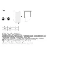 Sealskin Douchecabine Met Swingdeur I AM 100x200 Cm Chroom -Sealskin 123 1255