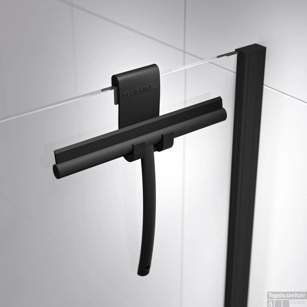 Inloopdouche Type A3 Met Douchemand En Helder Veiligheidsglas Met Antikalklaag Sealskin Inc. 120x200 Cm Mat Zwart 5 Inloopdouche Type A3 Met Douchemand En Helder Veiligheidsglas Met Antikalklaag Sealskin Inc. 120x200 Cm Mat Zwart - Afbeelding 5
