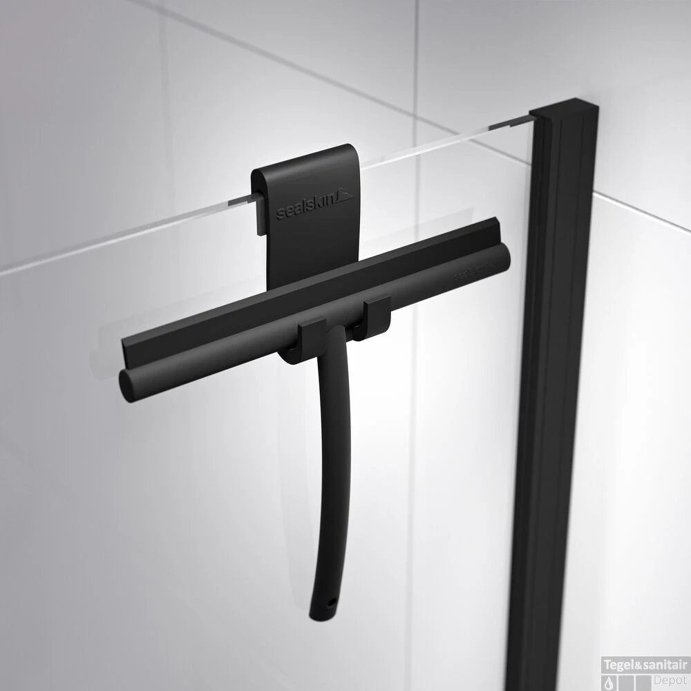 Inloopdouche Type A3 Met Douchemand En Helder Veiligheidsglas Met Antikalklaag Sealskin Inc. 140x200 Cm Mat Zwart 5 Inloopdouche Type A3 Met Douchemand En Helder Veiligheidsglas Met Antikalklaag Sealskin Inc. 140x200 Cm Mat Zwart - Afbeelding 5
