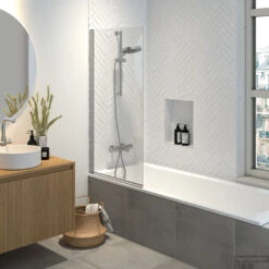 Badwand Sealskin Hooked Omkeerbaar 75x140 Cm Zilver