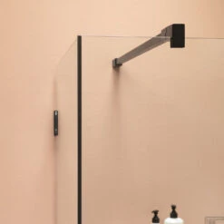 Zijwand By Sealskin 'I AM' 90x200 Mat Zwart Helder Antikalk (voor Comb. Met Swingdeur) -Sealskin ck010906195100 zijwand get wet by sealskin i am 90x200 mat zwart helder antikalk 3