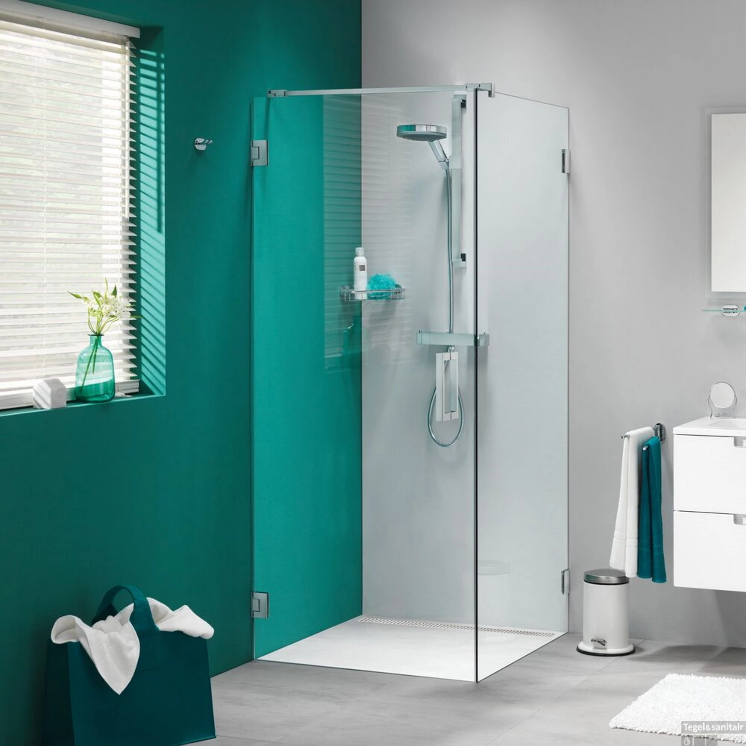 Zijwand Sealskin 'I AM' 90x200cm RVS Antikalk (voor Comb. Met Swingdeur)