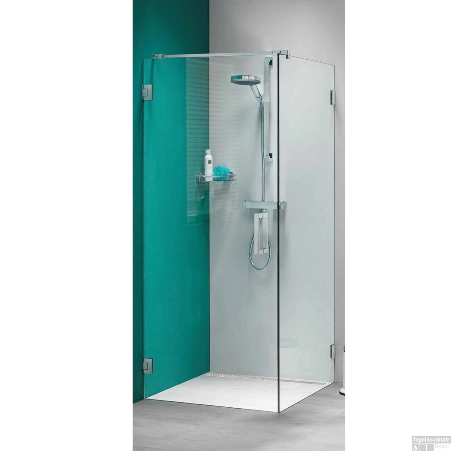 Zijwand Sealskin 'I AM' 100x200cm Chroom/Zilver Antikalk (voor Comb. Met Swingdeur) - Afbeelding 5