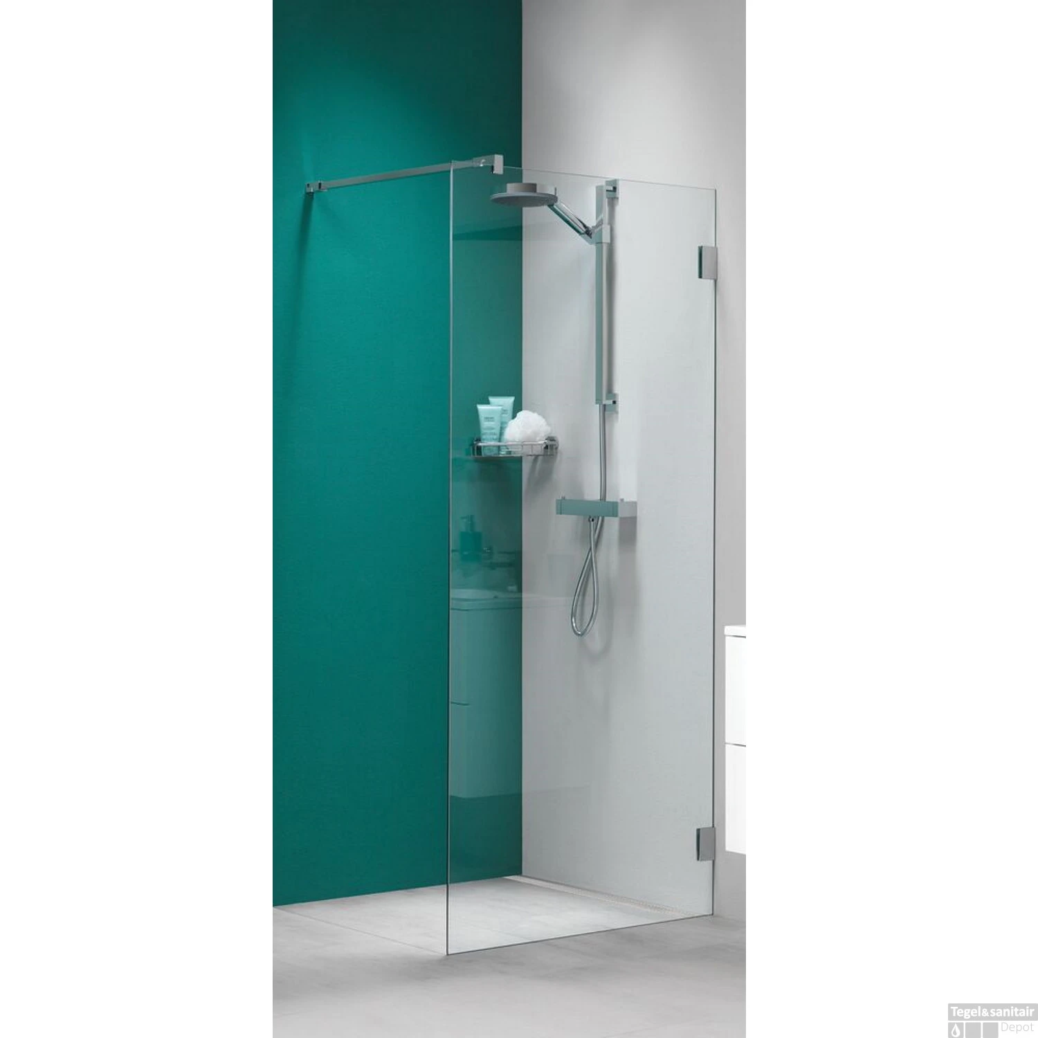 Inloopdouche Sealskin 'I AM' Type A3 90x200 Cm Chroom/Zilver Antikalk - Afbeelding 7