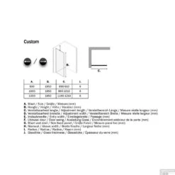Inloopdouche Sealskin Type A3 100x195 Cm Zilver Hoogglans Helder Glas -Sealskin cpa3100d260100 inloopdouche sealskin type a3 100x195cm zilver hoogglans helder glas tech