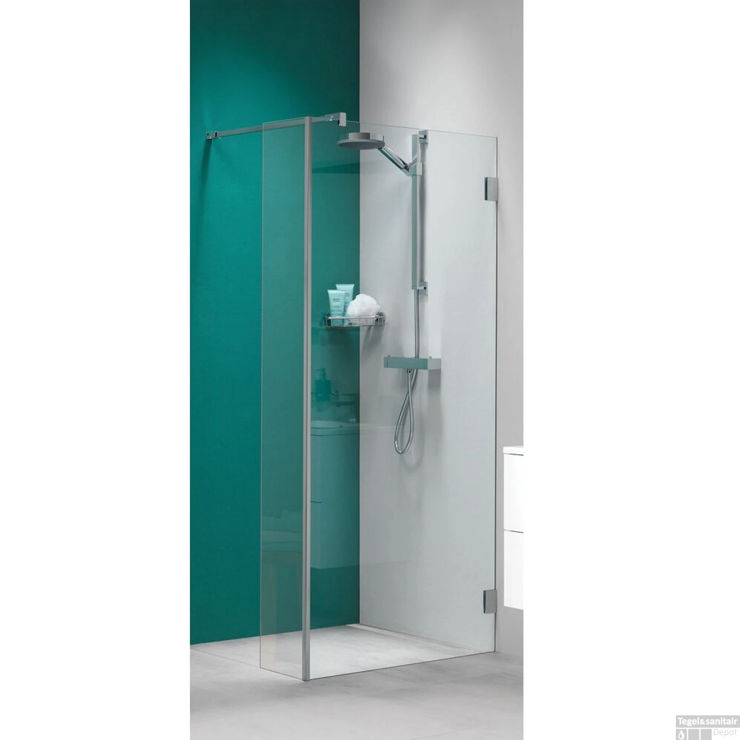 Inloopdouche By Sealskin 'I AM' Type A1 100x200 Cm RVS Helder Antikalk + Zijdeel 30x200 Cm - Afbeelding 7