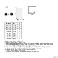 Inloopdouche By Sealskin 'I AM' Type A1 100x200 Cm RVS Helder Antikalk + Zijdeel 30x200 Cm -Sealskin ika11006325100 inloopdouche get wet by sealskin i am type a1 100x200 cm rvs helder antikalk zijdeel 30x200 cm tech