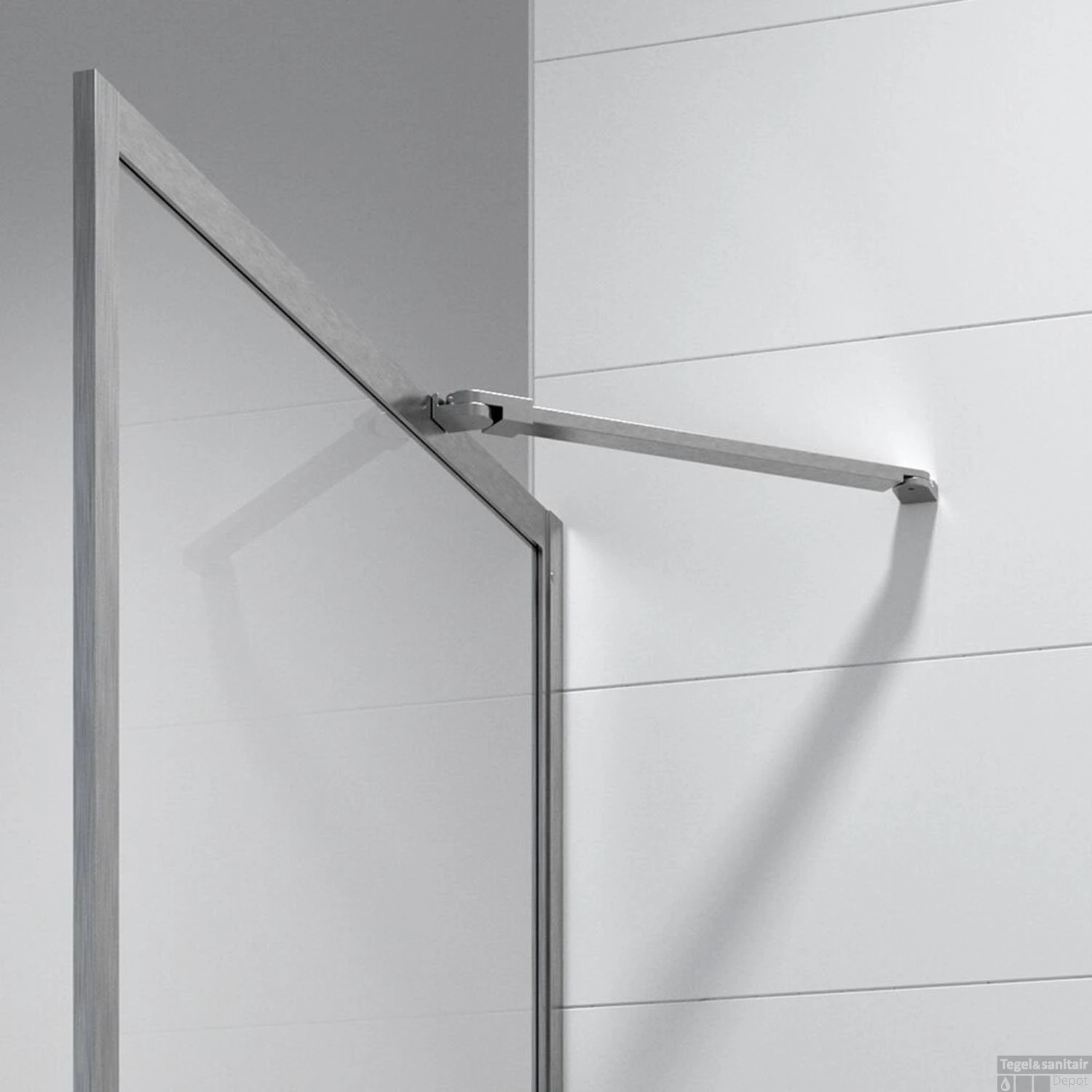 Sealskin Contour Inloopdouche A3 140x200 Cm 6mm Helderglas RVS - Afbeelding 2