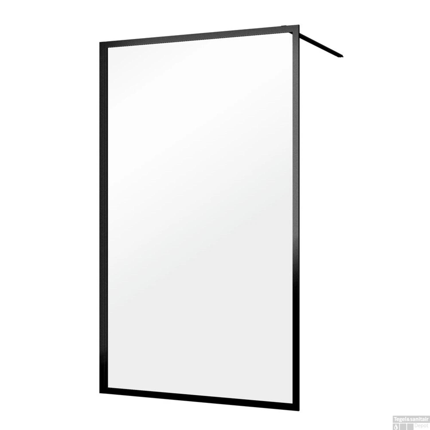 Sealskin Contour Inloopdouche A3 120x200 Cm 6mm Helderglas Mat Zwart - Afbeelding 4